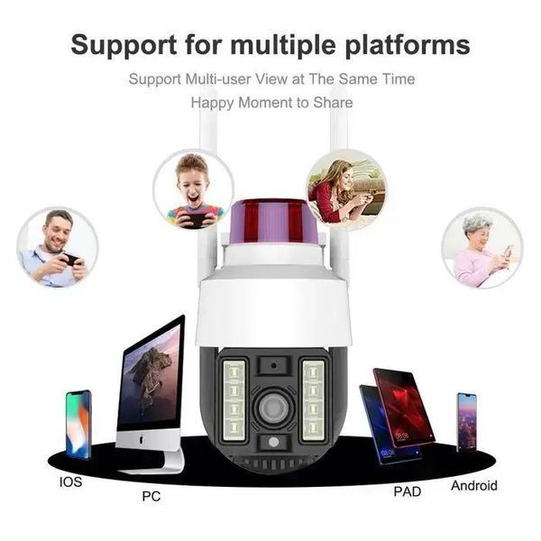 Бездротова вулична камера WiFi PTZ Verto VRT-C262 FHD 4mp поворотна з сигналізацією 00017350 фото