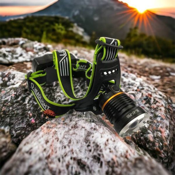 Налобный фонарь Bailong BL-A7-P50, zoom, microUSB, 2х18650, 3 режима, сверхмощный налобный фонарь 00022982 фото
