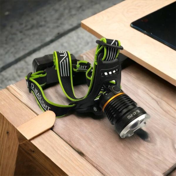 Налобный фонарь Bailong BL-A7-P50, zoom, microUSB, 2х18650, 3 режима, сверхмощный налобный фонарь 00022982 фото