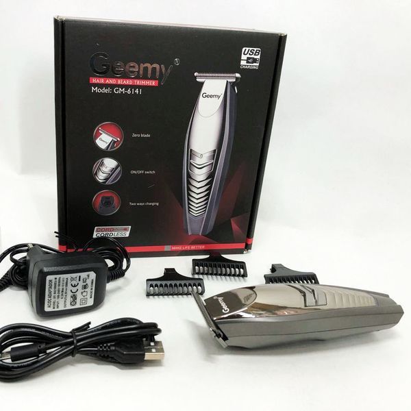 Машинка для стрижки GEMEI GM-6141, підстригальна машинка, професійна електробритва 00015494 фото