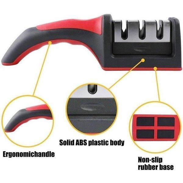 Професійна Ручна Точилка для ножів 3 рівня заточування Fast Sharpener RS-168 00019073 фото