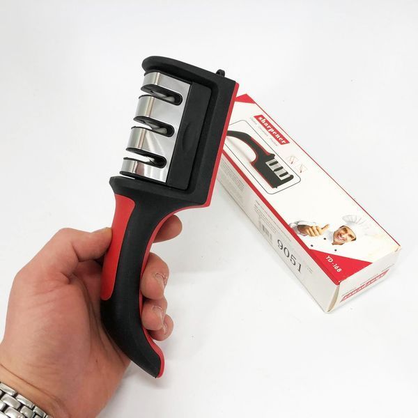 Професійна Ручна Точилка для ножів 3 рівня заточування Fast Sharpener RS-168 00019073 фото