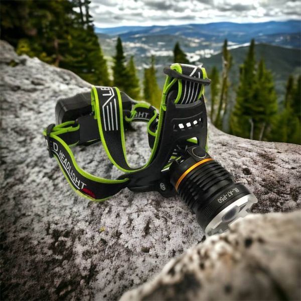 Налобный фонарь Bailong BL-A7-P50, zoom, microUSB, 2х18650, 3 режима, сверхмощный налобный фонарь 00022982 фото