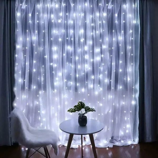 Гірлянда Світлодіодна Штора Xmas 200 LED 3х2 м Білий USB 00024765 фото