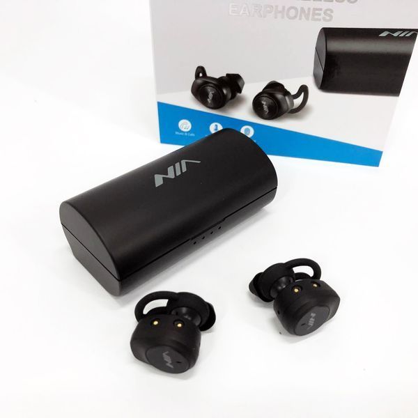 Навушники Bluetooth NIA NB710 з кейсом чорні бездротові, Навушники для тренувань сенсорні бездротові 00023812 фото