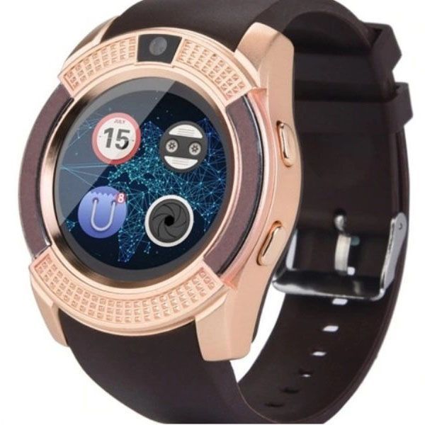 Умные смарт-часы Smart Watch V8. Цвет: золотой 00022429 фото