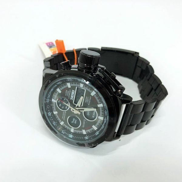 Часы наручные мужские SKMEI 1515BK BLACK, часы наручные электронные тактические. Цвет: черный 00022043 фото