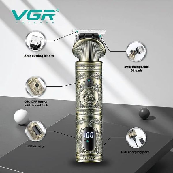 Тример для стрижки з LED-дисплеєм VGR V-962 00021274 фото
