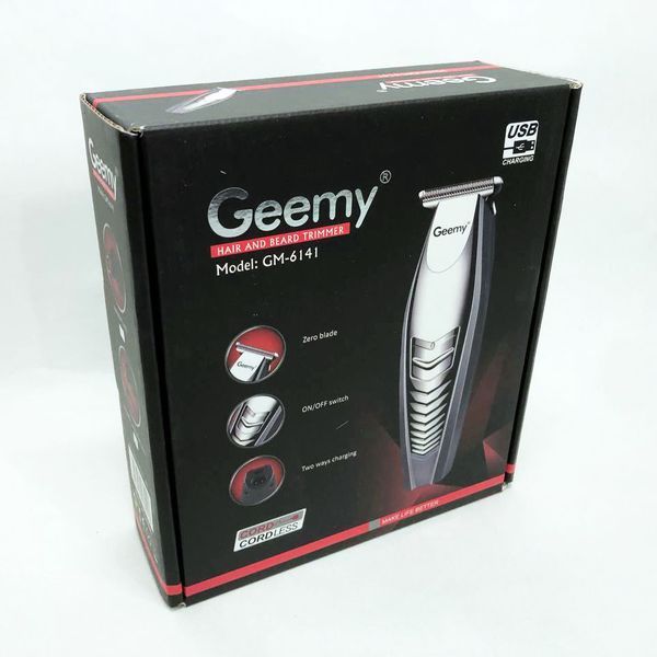 Машинка для стрижки GEMEI GM-6141, підстригальна машинка, професійна електробритва 00015494 фото