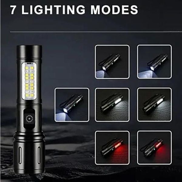 Кишеньковий ліхтарик PLD-603 White з LED-лазером PM10-TG+18SMD (білий+червоний), Лед ліхтар переносний 00023467 фото