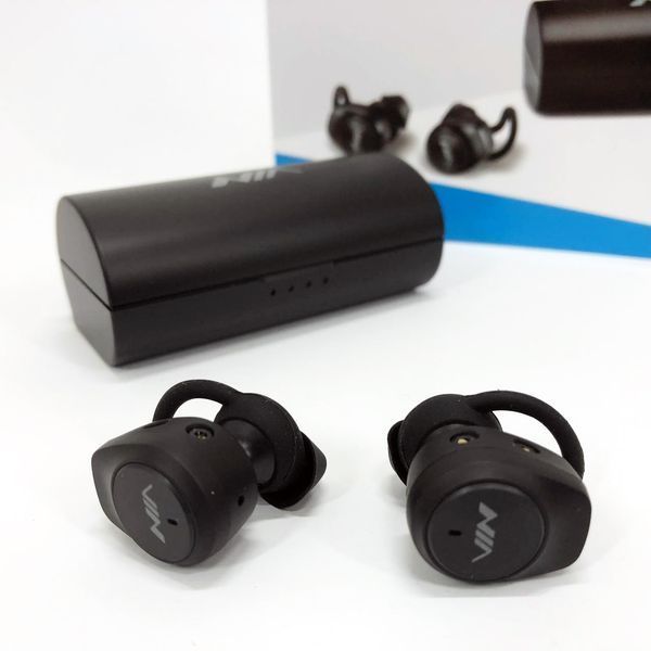 Навушники Bluetooth NIA NB710 з кейсом чорні бездротові, Навушники для тренувань сенсорні бездротові 00023812 фото