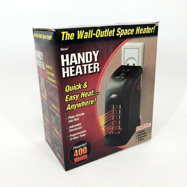 Портативный обогреватель Rovus Handy Heater Black 400 Вт, обогреватель дуйчик, бытовой тепловентилятор 00012588 фото