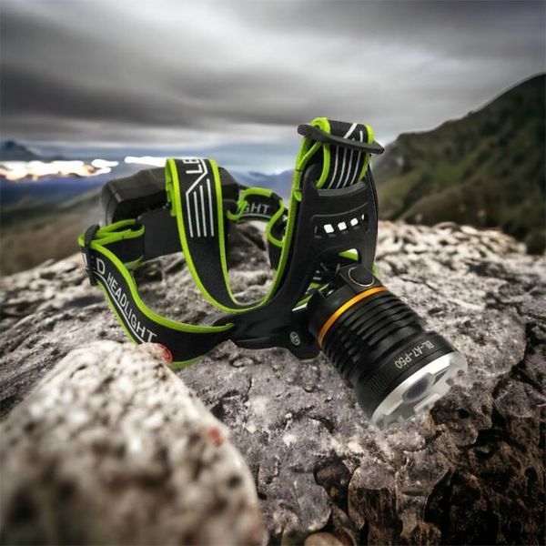 Налобный фонарь Bailong BL-A7-P50, zoom, microUSB, 2х18650, 3 режима, сверхмощный налобный фонарь 00022982 фото