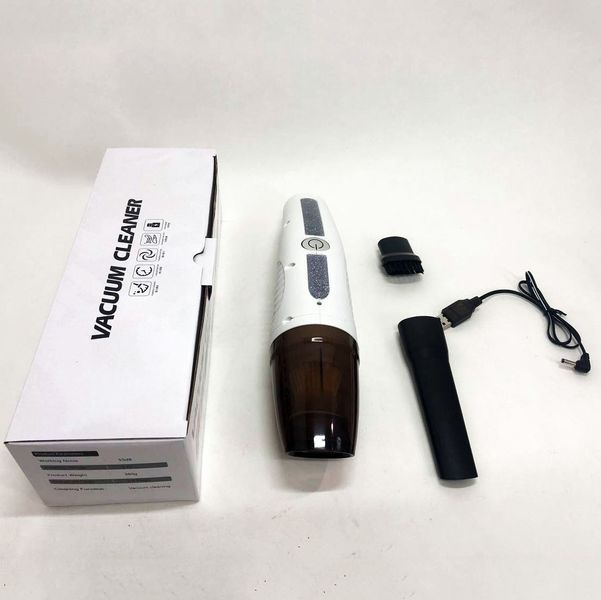 Автомобільний пилосос Car Vacuum Cleaner HY05 на АКУМУЛЯТОРІ. Колір: білий 00016770 фото