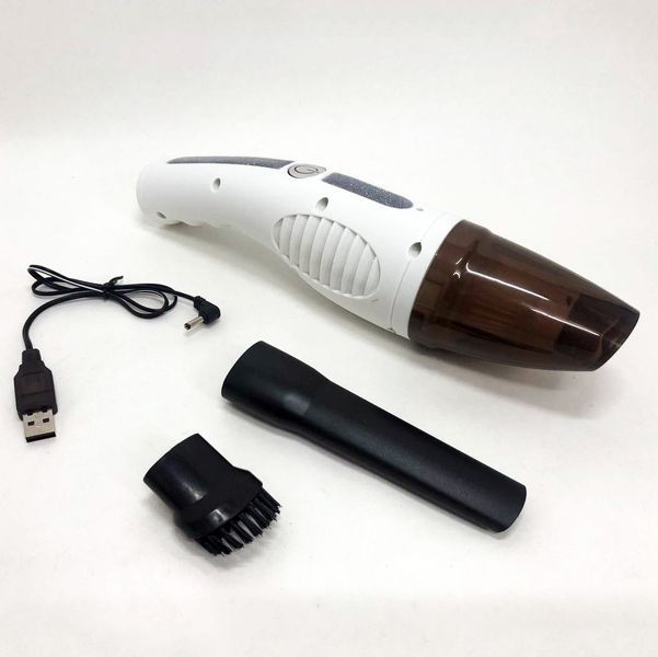 Автомобільний пилосос Car Vacuum Cleaner HY05 на АКУМУЛЯТОРІ. Колір: білий 00016770 фото
