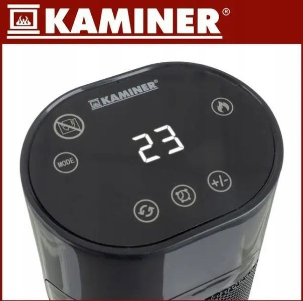 Колонний тепловентилятор Teesa 2000W з імітацією каміна 00018630 фото