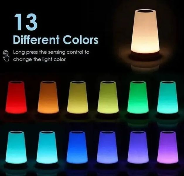 Нічник настільний світильник для дому акумуляторний Pat light HA-114 з пультом 00022497 фото