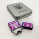 Дуговая электроимпульсная USB зажигалка Украина (металлическая коробка) HL-449. Цвет: хамелеон 00023034 фото 11