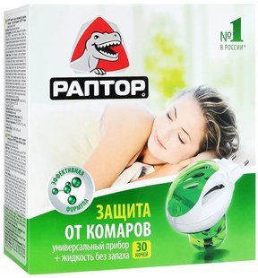 Набір фумігатор з рідиною 30 ночей від комарів Раптор 00013232 фото
