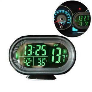 Автомобильные часы &ndash; термометр &ndash; вольтметр VST &ndash; 7009V 00016918 фото