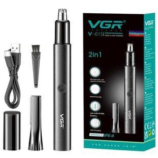 Тример для носа та вух VGR V-615, Тример для вусів, Електробритва з насадками для бороди 00014783 фото