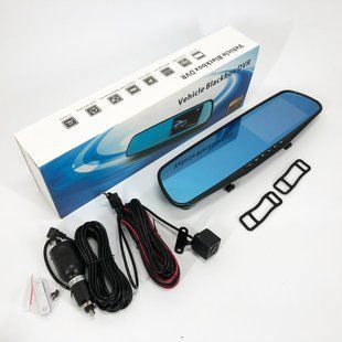 Зеркало видеорегистратор L-9002 с 2-ма камерами, LCD 4.3'', 1080P Full HD 00017084 фото