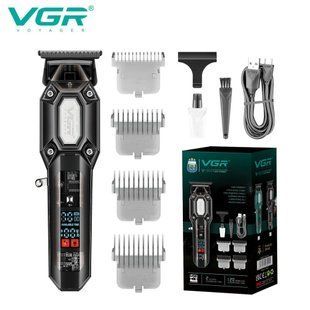 Акумуляторна машинка для стрижки VGR V-900 з дисплеєм бездротова для стрижки волосся. Колір: чорний 00014565 фото