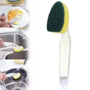 Щетка с ручкой для посуды с дозатором для моющего средства 00013770 фото