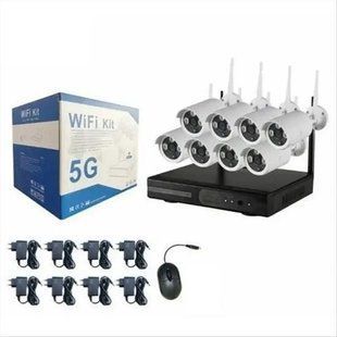 Комплект відеоспостереження 8 камери 5G WIFI KIT NVR Wi-Fi Набір з 8 шт 00017370 фото