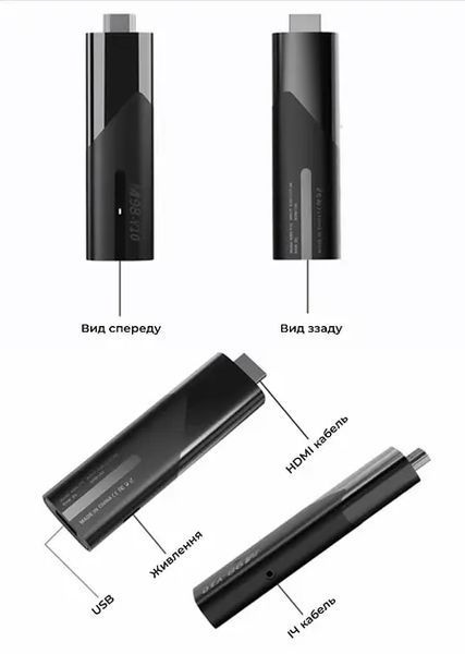 Смарт тв приставка lemfo m98-y10 2/16 гб smart tv stick android 13 (atv) с голосовым пультом 00017314 фото