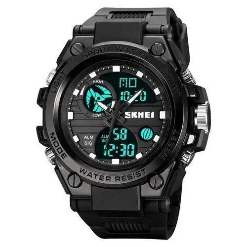 Годинник наручний чоловічий SKMEI 2031BK BLACK, чоловічий тактичний годинник, протиударний годинник. Колір: чорний 00022418 фото