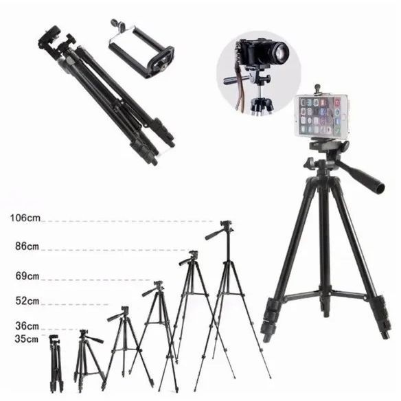 Штатив для телефону та фотоапарата Tripod 3120 PRO портативний трипод 0,35-1.02м висота 00012608 фото