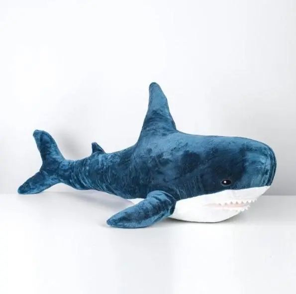Дитяча м'яка плюшева антистрес іграшка-подушка обіймашка Shark Doll "Акула" 80 см 00024584 фото