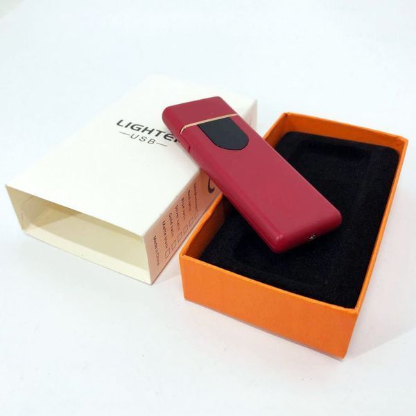 Электрозажигалка USB ZGP ABS, сенсорная зажигалка электрическая спиральная. Цвет: красный 00023019 фото