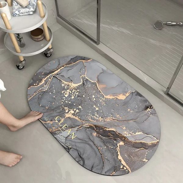 Коврик влагопоглощающий для ванной комнаты 3D Мрамор 50х80 см ZXC 00013839 фото
