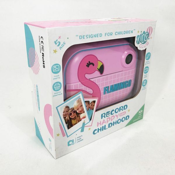 Детский фотоаппарат мгновенной печати YT008 PINK FLAMINGO с поддержкой microSD 00016284 фото