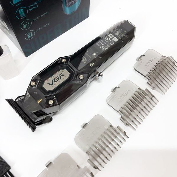 Аккумуляторная машинка для стрижки VGR V-900 с дисплеем, беспроводная для стрижки волос. Цвет: черный 00014565 фото