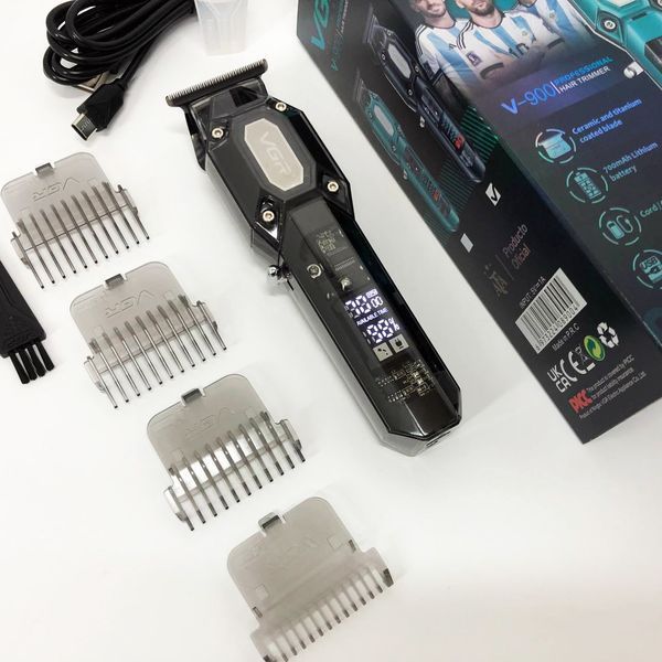 Аккумуляторная машинка для стрижки VGR V-900 с дисплеем, беспроводная для стрижки волос. Цвет: черный 00014565 фото