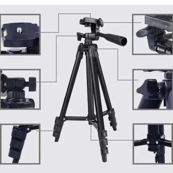 Штатив для телефону та фотоапарата Tripod 3120 PRO портативний трипод 0,35-1.02м висота 00012608 фото