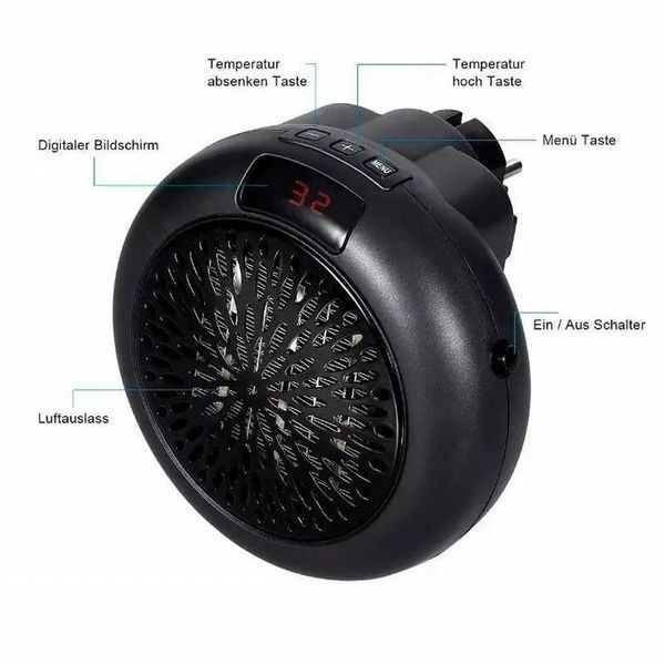 Обігрівач Wonder Heater 900Вт, тепловентилятор для дому, обігрівач дуйчик, тепловентилятор дуйка 00012592 фото