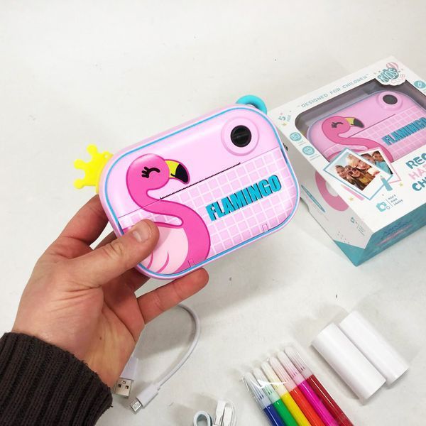 Детский фотоаппарат мгновенной печати YT008 PINK FLAMINGO с поддержкой microSD 00016284 фото