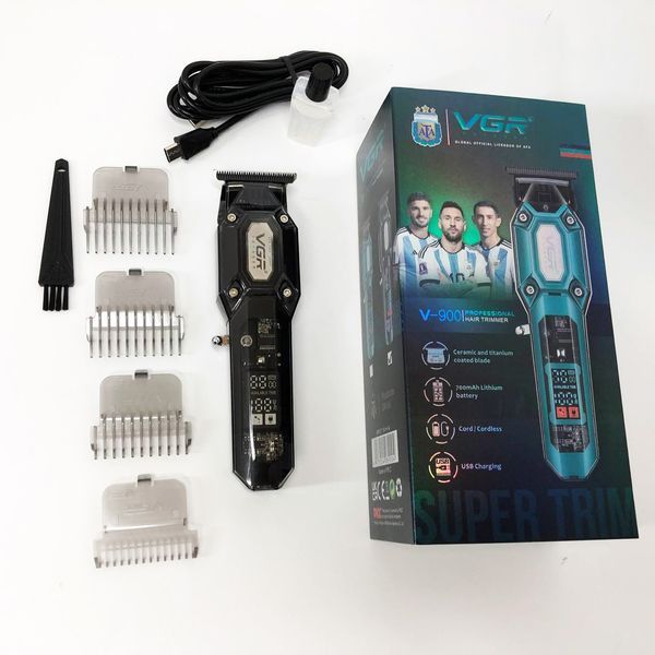 Аккумуляторная машинка для стрижки VGR V-900 с дисплеем, беспроводная для стрижки волос. Цвет: черный 00014565 фото