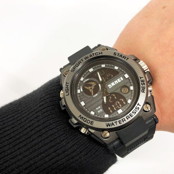 Годинник наручний чоловічий SKMEI 2031BK BLACK, чоловічий тактичний годинник, протиударний годинник. Колір: чорний 00022418 фото