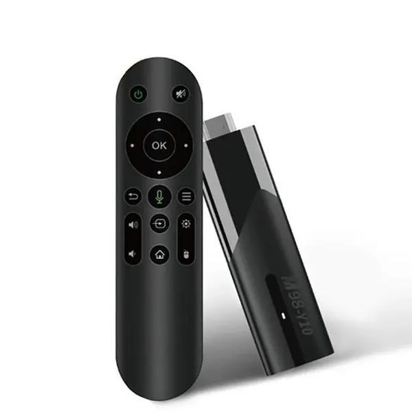 Смарт тв приставка lemfo m98-y10 2/16 гб smart tv stick android 13 (atv) с голосовым пультом 00017314 фото