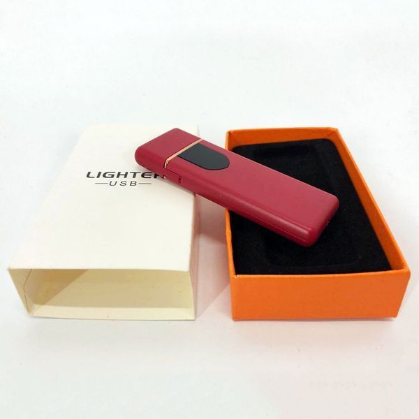 Электрозажигалка USB ZGP ABS, сенсорная зажигалка электрическая спиральная. Цвет: красный 00023019 фото