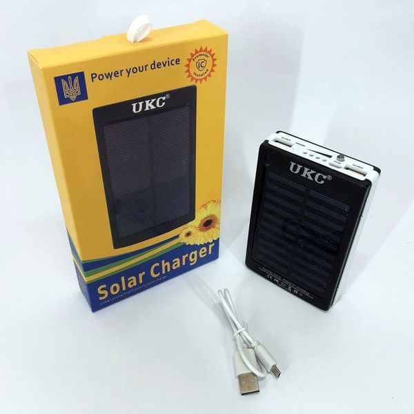 УМБ Power Bank Solar 20000 mAh мобільне зарядне з сонячною панеллю та лампою, повербанк для планшета 00017686 фото