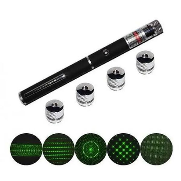 Лазерная указка с LED насадкой LASER GREEN 5IN1 00022790 фото