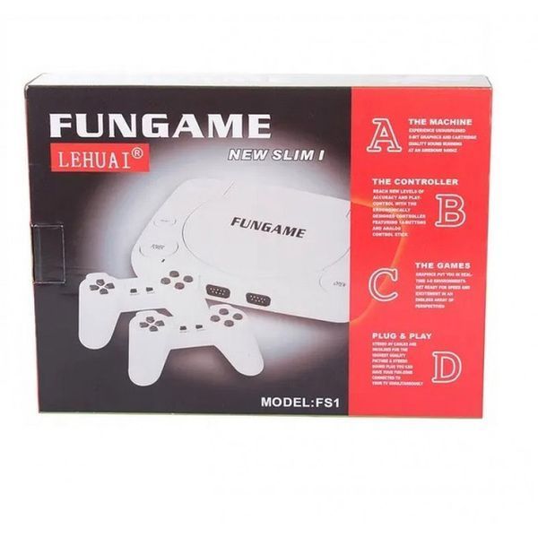 Портативная игровая консоль Puls FunGame FS1 ретро приставка Wireless 2 джойстика, пистолет/ 9999 игр 00016266 фото
