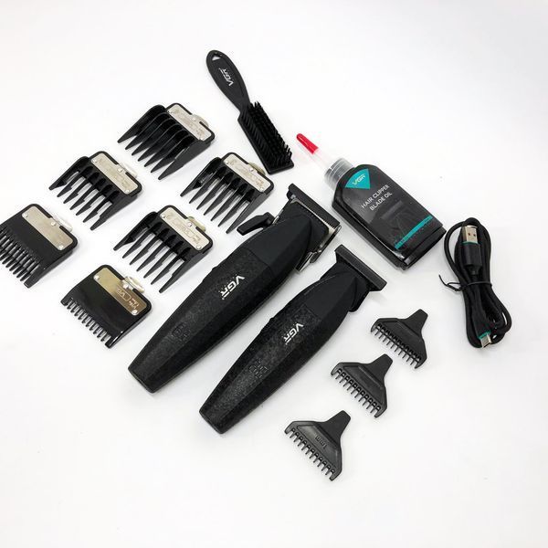 Профессиональный набор для стрижки волос VGR V-640 аккумуляторный Barber Combo PREMIUM. Цвет: черный 00015195 фото