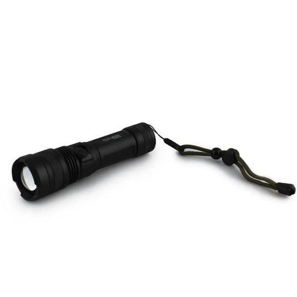 Ручной аккумуляторный светодиодный фонарь Police X-Balog BL-1827-P90 переносной с USB зарядкой оптическим зумом и металлическим корпусом + ремешок на руку 00022980 фото